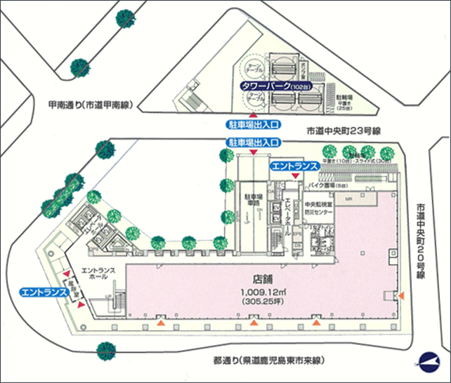 1階敷地配置図